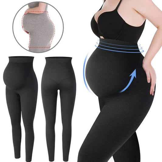 Leggings Maternidad Cintura Alta - Pantalones Embarazo Cómodos - Huellitas de Vida