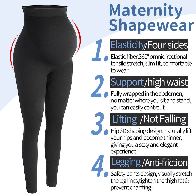 Leggings Maternidad Cintura Alta - Pantalones Embarazo Cómodos - Huellitas de Vida