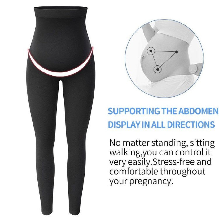 Leggings Maternidad Cintura Alta - Pantalones Embarazo Cómodos - Huellitas de Vida