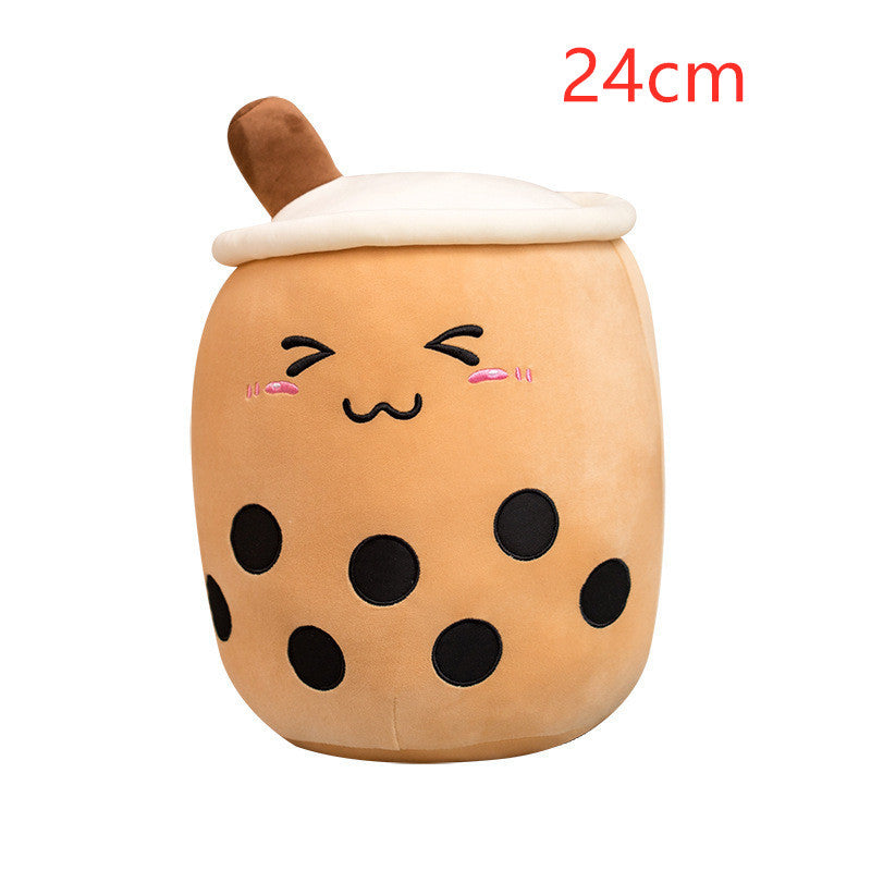 Peluche Té de Burbujas Fresa - Cojín Suave Boba Tea para Niños | Huellitas de Vida - Huellitas de Vida