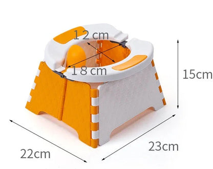 Orinal Portátil Plegable Bebé - Entrenamiento Baño Viajes Cómodo - Huellitas de Vida