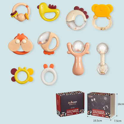 Set Sonajeros Recién Nacidos - Caja Regalo Juguetes Bebé - Huellitas de Vida