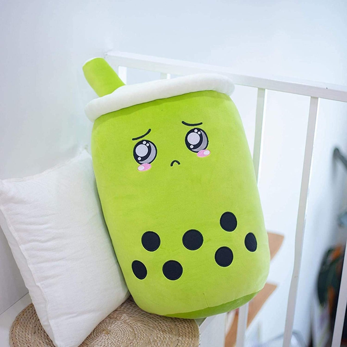 Peluche Té de Burbujas Fresa - Cojín Suave Boba Tea para Niños | Huellitas de Vida - Huellitas de Vida