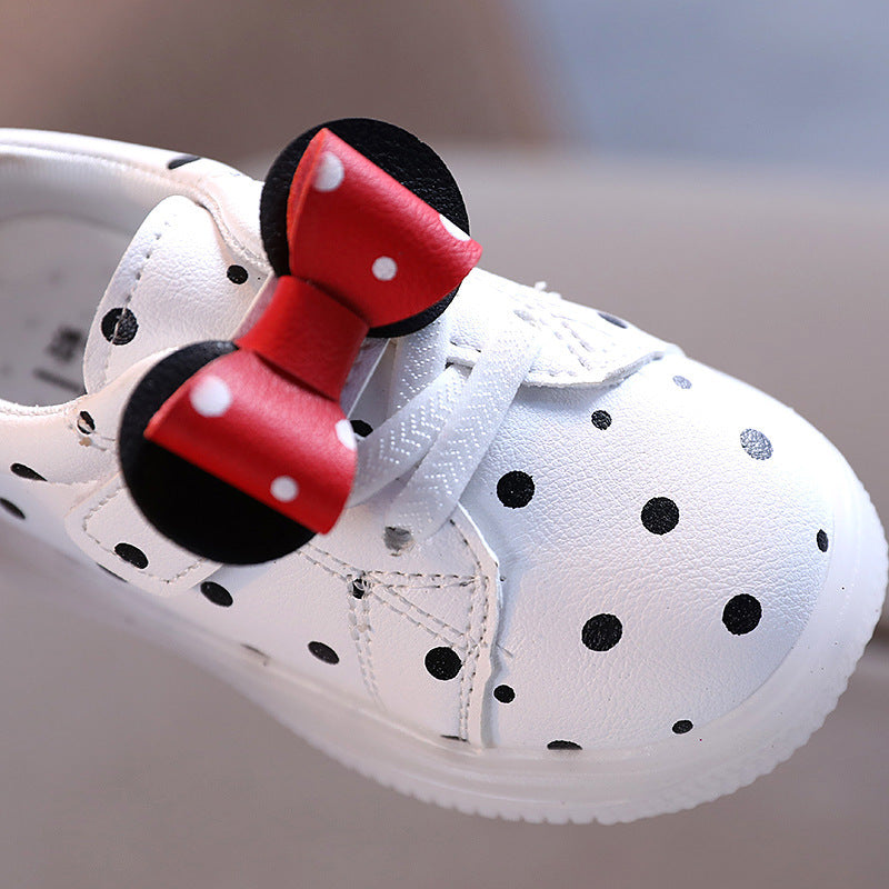 Zapatos LED Niñas - Calzado Luces Moño Transpirable Divertido - Huellitas de Vida