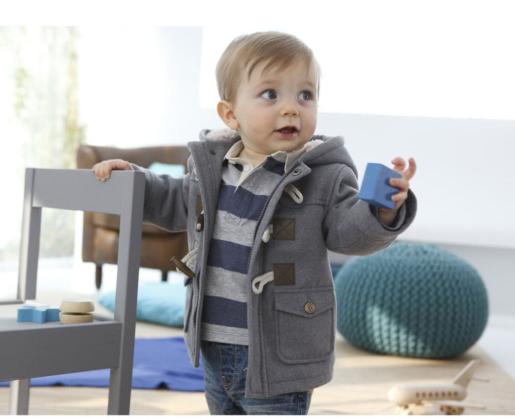 Sudadera Capucha Niños Otoño Invierno - Hoodie Cálida Manga Larga Marrón Cómoda - Huellitas de Vida