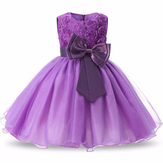 Vestido Princesa Tutú Niñas - Vestido Fiesta Boda Cumpleaños - Huellitas de Vida