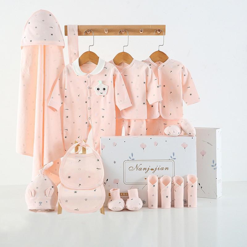 Conjunto Ropa Fina Recién Nacido - Caja Regalo 24 Piezas Bebé - Huellitas de Vida