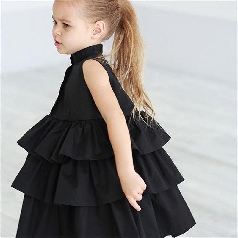 Vestido Sin Mangas Niñas - Ropa Verano Simple Color Sólido - Huellitas de Vida