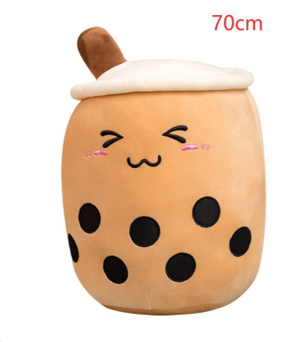 Peluche Té de Burbujas Fresa - Cojín Suave Boba Tea para Niños | Huellitas de Vida - Huellitas de Vida