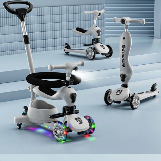Patinete Multifuncional 2 en 1 - Evolutivo para Bebés y Niños - Huellitas de Vida