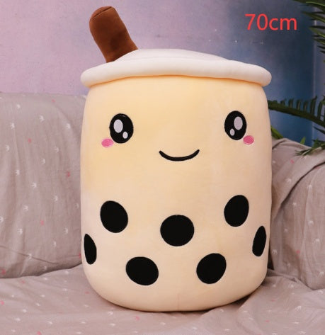 Peluche Té de Burbujas Fresa - Cojín Suave Boba Tea para Niños | Huellitas de Vida - Huellitas de Vida