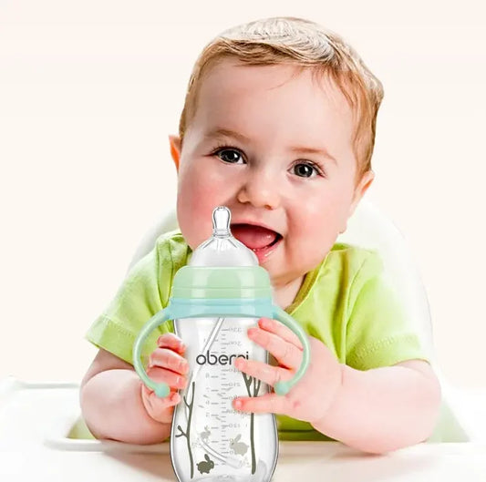 Biberón Anti-Cólicos y Anti-Caídas - Alimentación Segura para Bebé - Huellitas de Vida