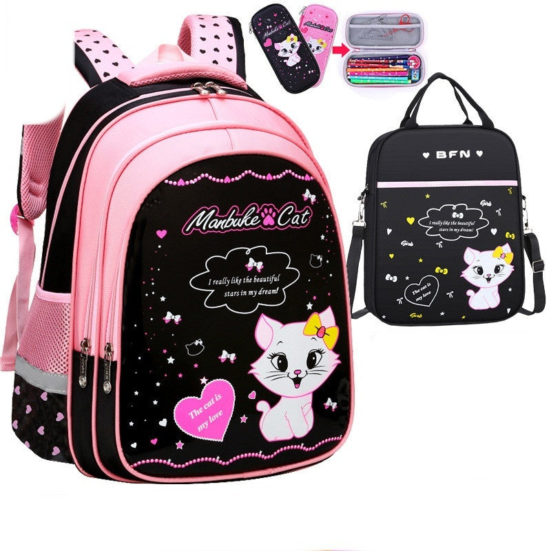 Mochila Escolar Infantil Gatito Vuelta al Cole - Diseño Adorable para Niños - Huellitas de Vida