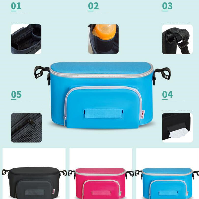 Bolsa Cochecito Bebé - Organizador Paseo Funcional y Práctico - Huellitas de Vida