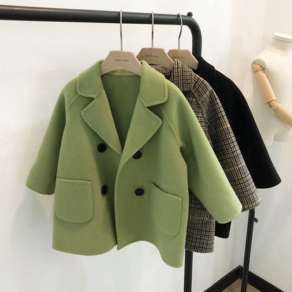 Abrigo Otoño Invierno Niños - Chaqueta Cálida Infantil Resistente Viento Cómoda Negra - Huellitas de Vida