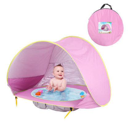 Mini Piscina Portátil Bebés con Protección UV 50+ - Juego Seguro - Huellitas de Vida