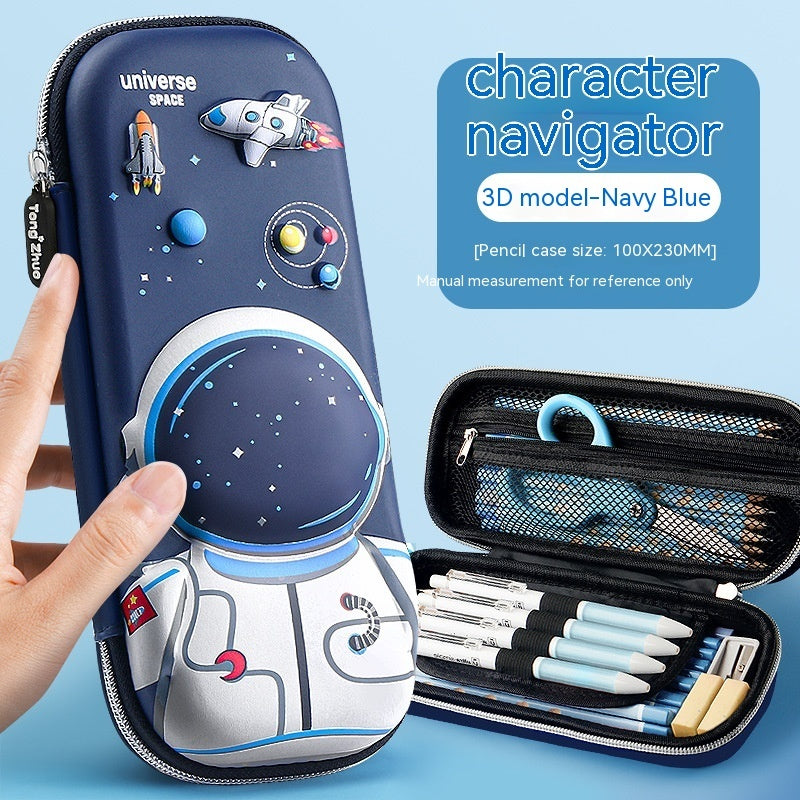 Estuche Escolar 3D Gran Capacidad Vuelta al Cole - Organizador Cartoon para Niños - Huellitas de Vida