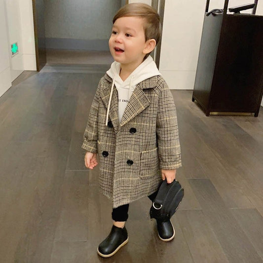 Abrigo Otoño Invierno Niños - Chaqueta Cálida Infantil Resistente Viento Cómoda Negra - Huellitas de Vida