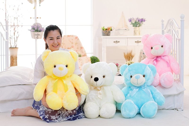 Osito Peluche LED Luminoso - Juguete Sensorial con Luces de Colores | Huellitas de Vida - Huellitas de Vida