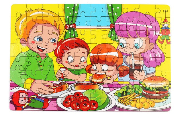 Puzzle Infantil 80 Piezas - Rompecabezas Educativo de Animales - Huellitas de Vida