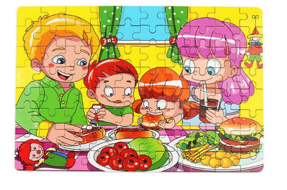 Puzzle Infantil 80 Piezas - Rompecabezas Educativo de Animales - Huellitas de Vida