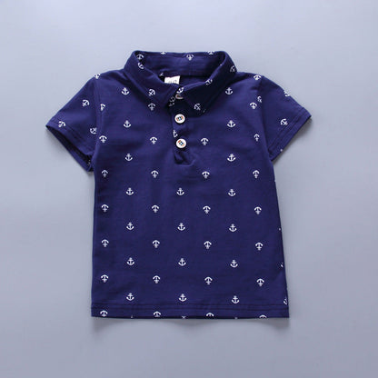 Conjunto Infantil Ancla - Ropa Verano Niño Manga Corta Cómoda - Huellitas de Vida