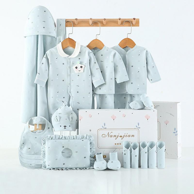 Conjunto Ropa Fina Recién Nacido - Caja Regalo 24 Piezas Bebé - Huellitas de Vida