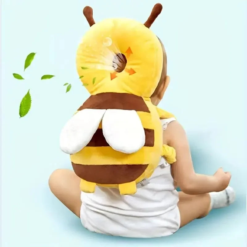 Cojín Protector Cabeza Bebé - Prevención Caídas con Diseño de Abeja - Huellitas de Vida