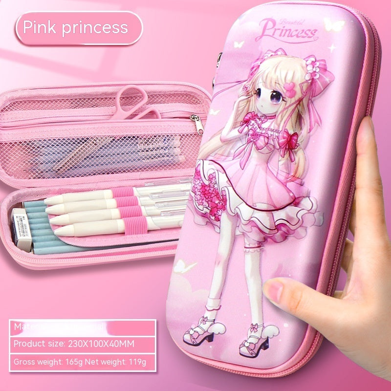 Estuche Escolar 3D Gran Capacidad Vuelta al Cole - Organizador Cartoon para Niños - Huellitas de Vida