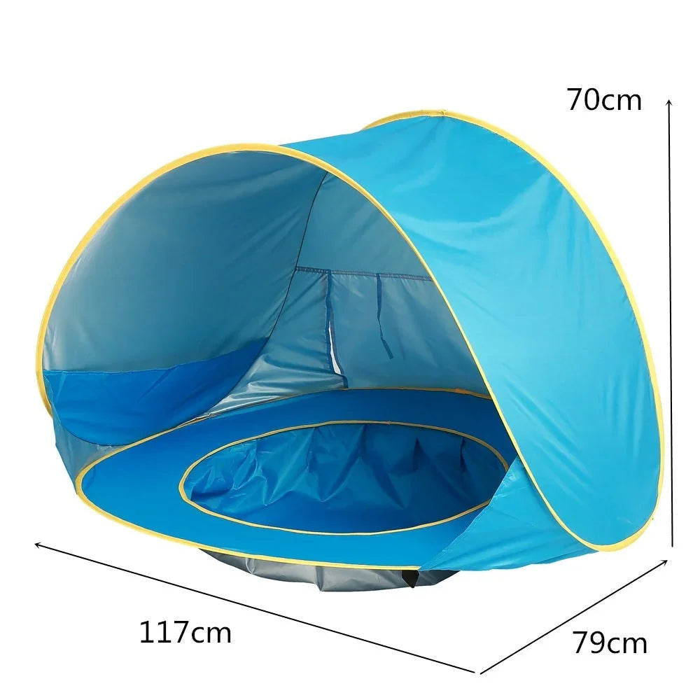 Mini Piscina Portátil Bebés con Protección UV 50+ - Juego Seguro - Huellitas de Vida
