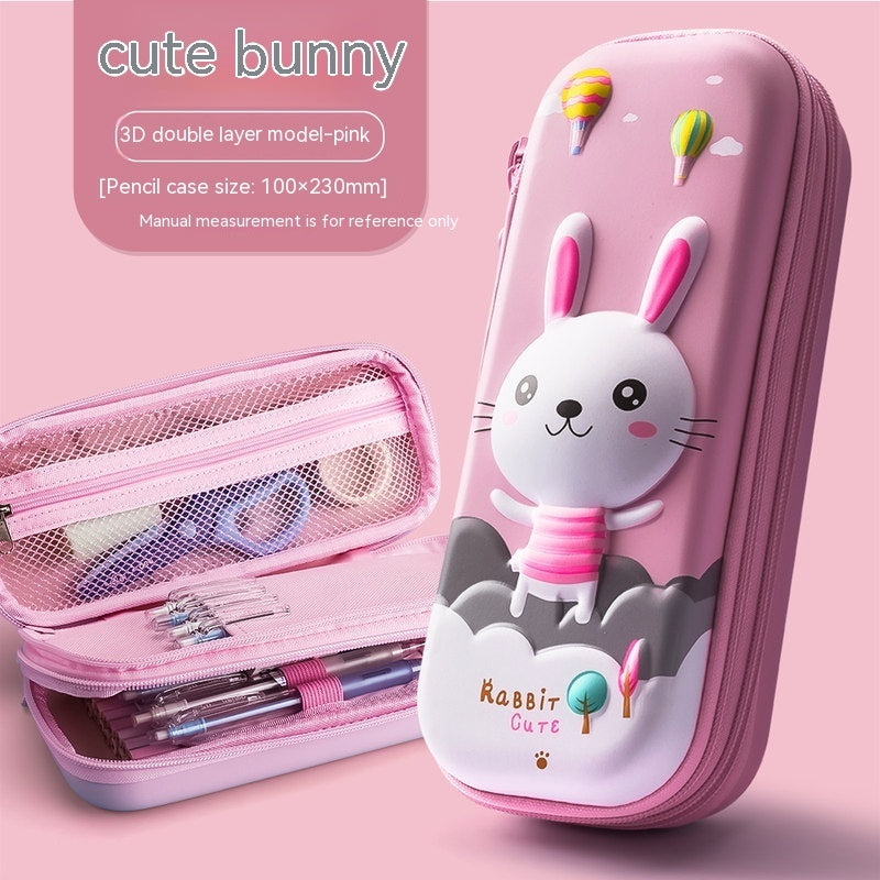 Estuche Escolar 3D Gran Capacidad Vuelta al Cole - Organizador Cartoon para Niños - Huellitas de Vida