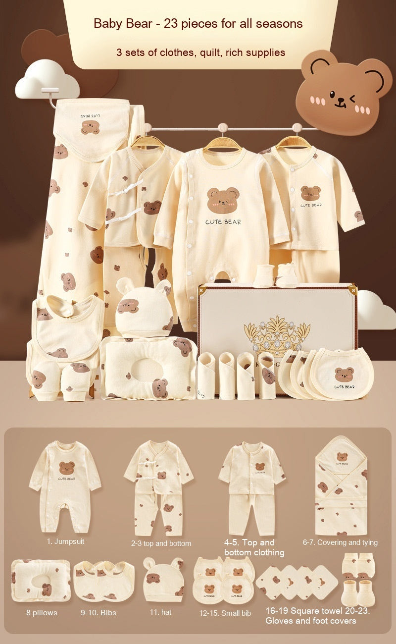 Set Ropa Recién Nacido Algodón Puro - Regalo Bebé Luna Llena - Huellitas de Vida