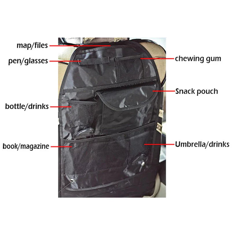 Organizador Trasero para Asiento de Auto - Bolsa Almacenamiento Práctica - Huellitas de Vida