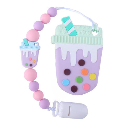Set Gel Dental Bebé - Cadena Chupete Cuidado Oral Infantil - Huellitas de Vida