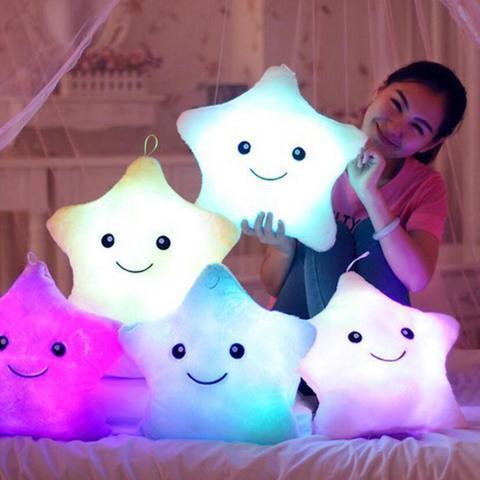 Almohada Luminosa de Estrellas - Luz Nocturna Mágica para Niños - Huellitas de Vida