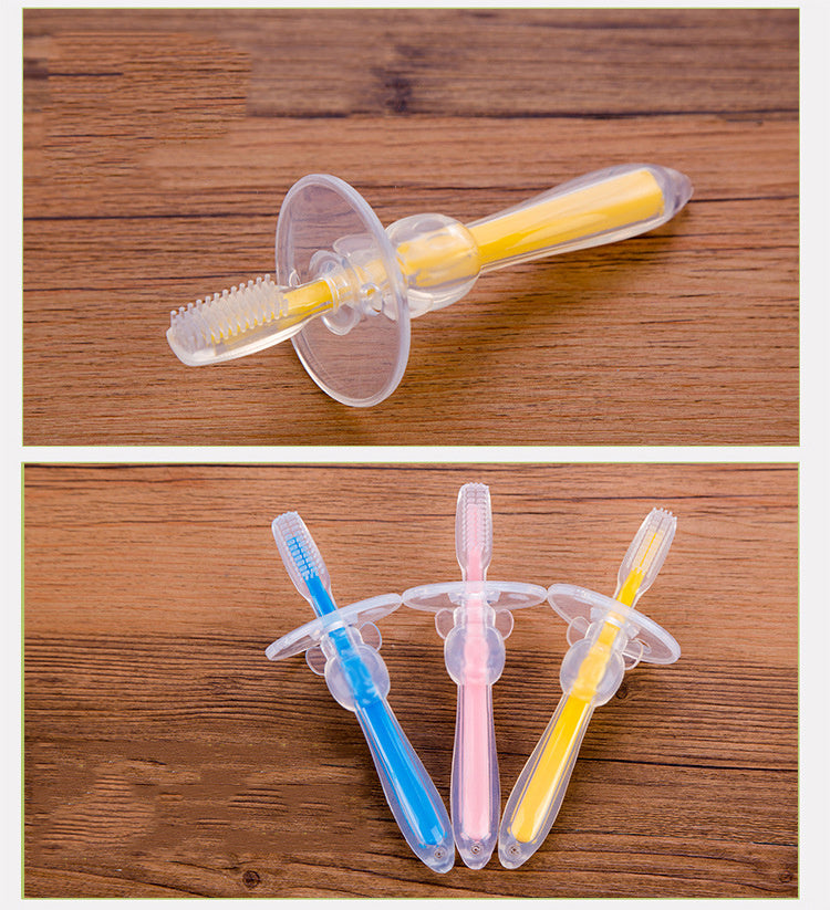 Cepillo Dientes Silicona Bebé - Mordedor Entrenamiento Dental - Huellitas de Vida