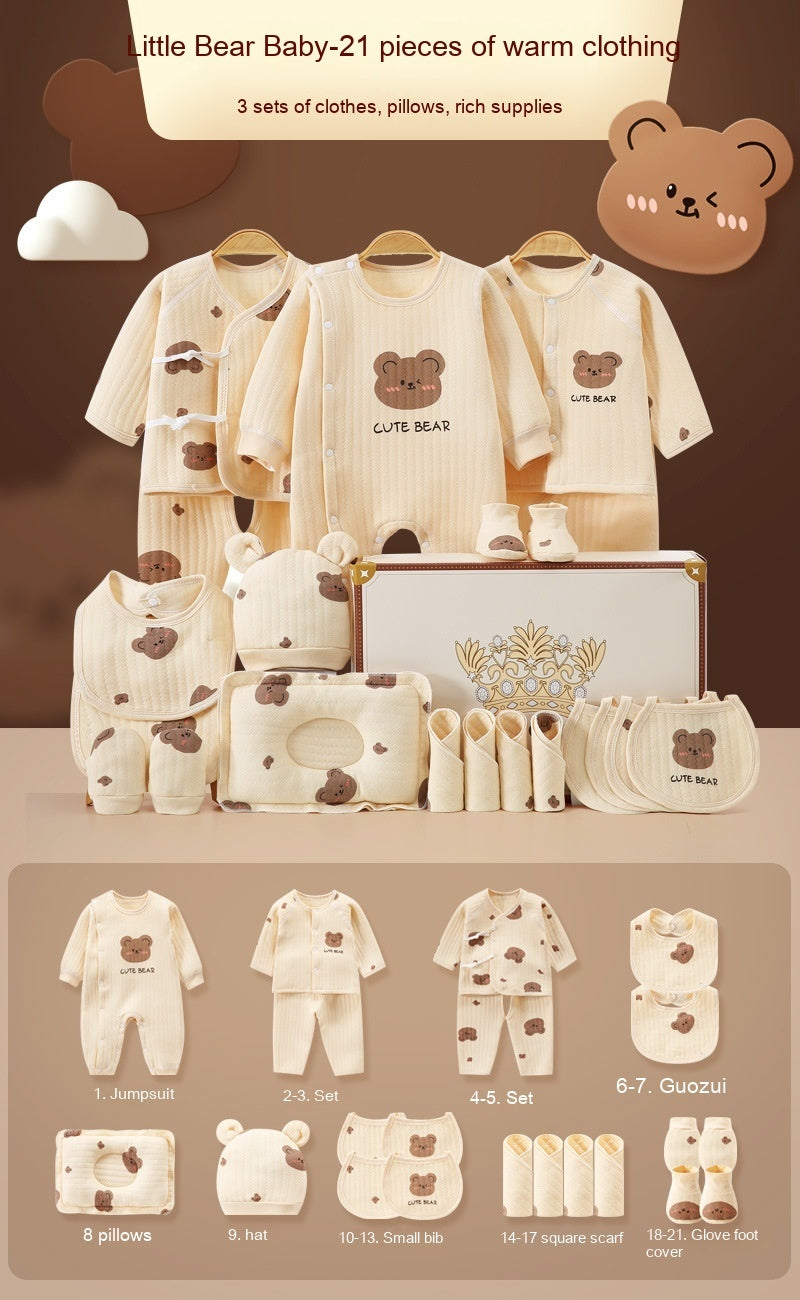 Set Ropa Recién Nacido Algodón Puro - Regalo Bebé Luna Llena - Huellitas de Vida