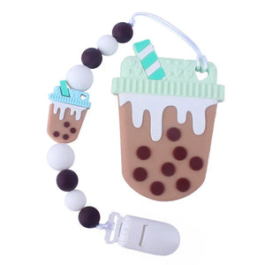 Set Gel Dental Bebé - Cadena Chupete Cuidado Oral Infantil - Huellitas de Vida