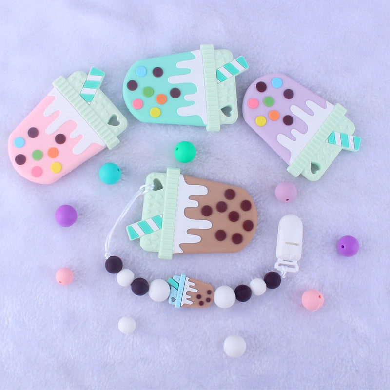 Set Gel Dental Bebé - Cadena Chupete Cuidado Oral Infantil - Huellitas de Vida