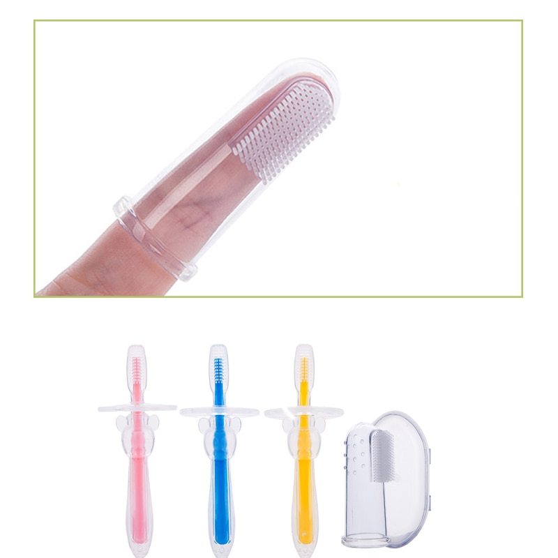 Cepillo Dientes Silicona Bebé - Mordedor Entrenamiento Dental - Huellitas de Vida