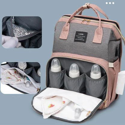 Mochila Cambiador 3 en 1 - Bolsa Multifuncional para Bebé - Huellitas de Vida