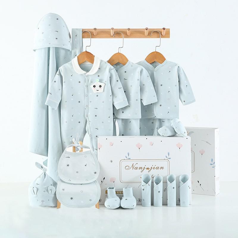Conjunto Ropa Fina Recién Nacido - Caja Regalo 24 Piezas Bebé - Huellitas de Vida