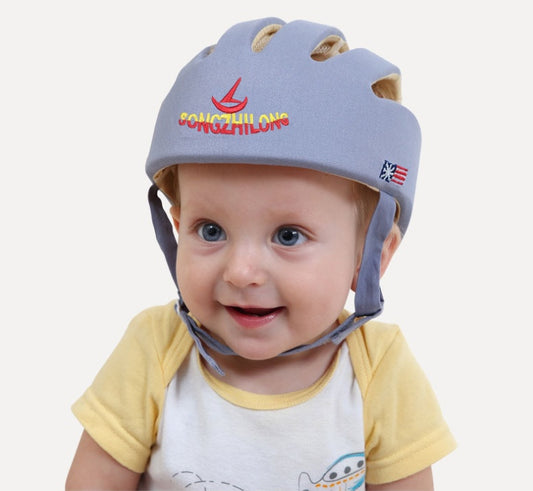 Casco de Seguridad para Bebé - Protector de Cabeza Suave y Ajustable - Huellitas de Vida