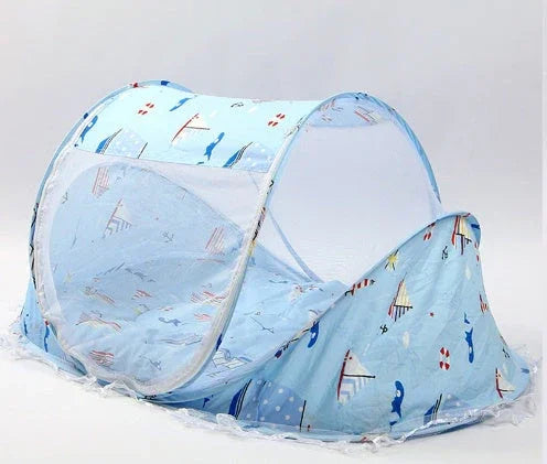 Mosquitero Plegable para Cuna 2 en 1 - Protección Antimosquitos con Almohada - Huellitas de Vida