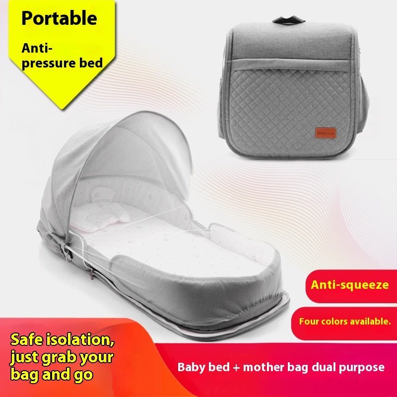 Cuna Portátil Plegable Recién Nacido - Cama Bebé Viaje Colecho - Huellitas de Vida