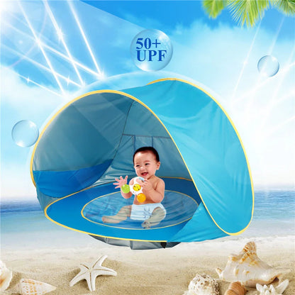 Mini Piscina Portátil Bebés con Protección UV 50+ - Juego Seguro - Huellitas de Vida