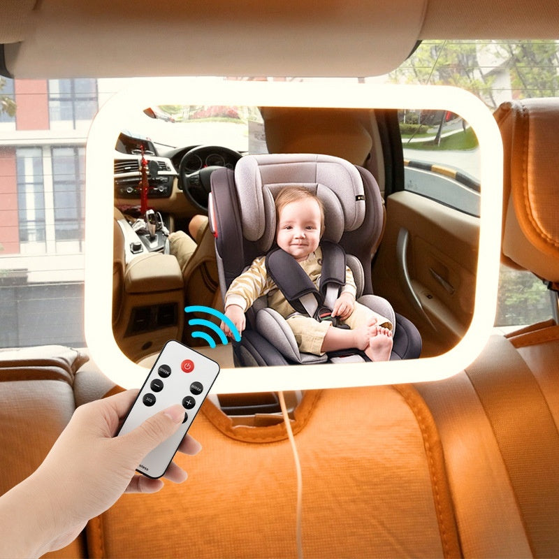 Espejo Retrovisor para Bebé en Coche - Activación por Voz y Máxima Seguridad - Huellitas de Vida