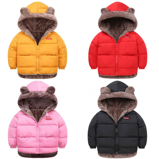 Chaqueta Acolchada Invierno Niños - Abrigo Algodón Doble Cara Reversible Cálido - Huellitas de Vida