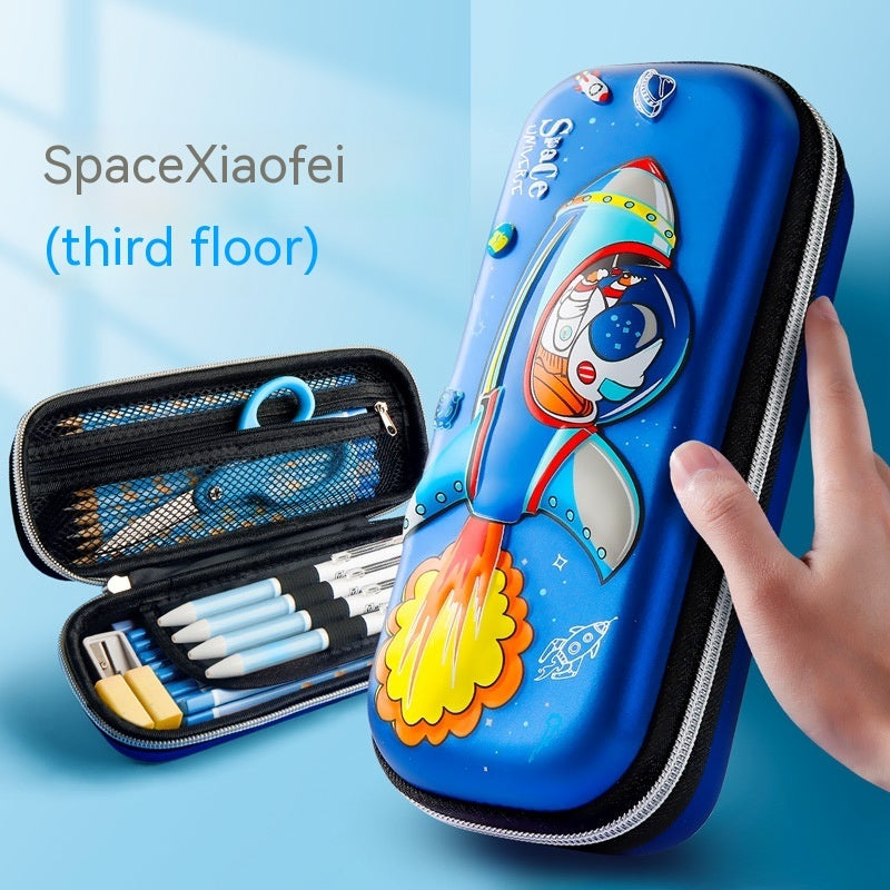 Estuche Escolar 3D Gran Capacidad Vuelta al Cole - Organizador Cartoon para Niños - Huellitas de Vida