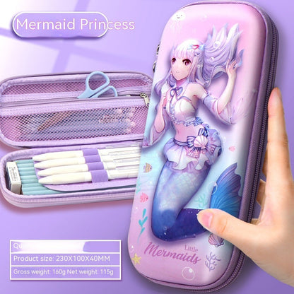 Estuche Escolar 3D Gran Capacidad Vuelta al Cole - Organizador Cartoon para Niños - Huellitas de Vida